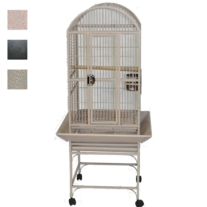 A&E Cage Company Sandstone Classico Dometop Small Bird Cage, 18" L X 18" W X 51" H, Tan