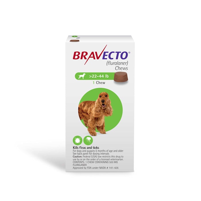 Bravecto Chews for Dogs 22-44 lbs, 3 Month Supply