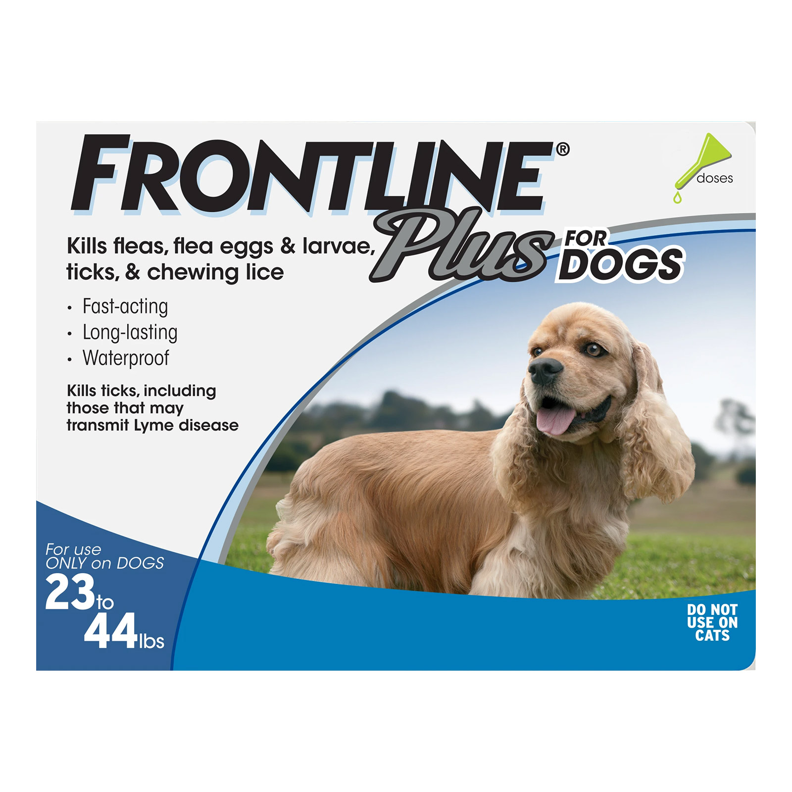 Frontline Plus For Medium Dogs 23-44 Lbs Blue 12 Months
