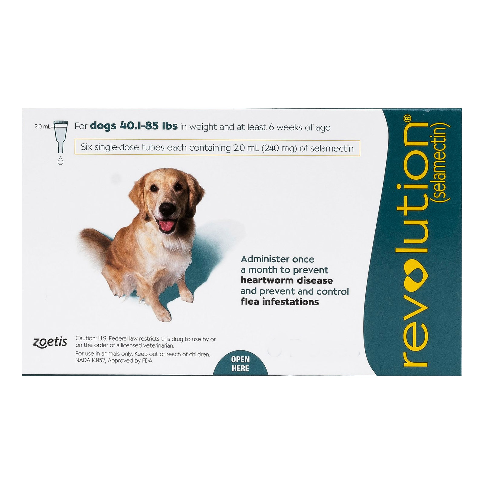 Revolution For Large Dogs 40.1-85lbs Green 12 Doses