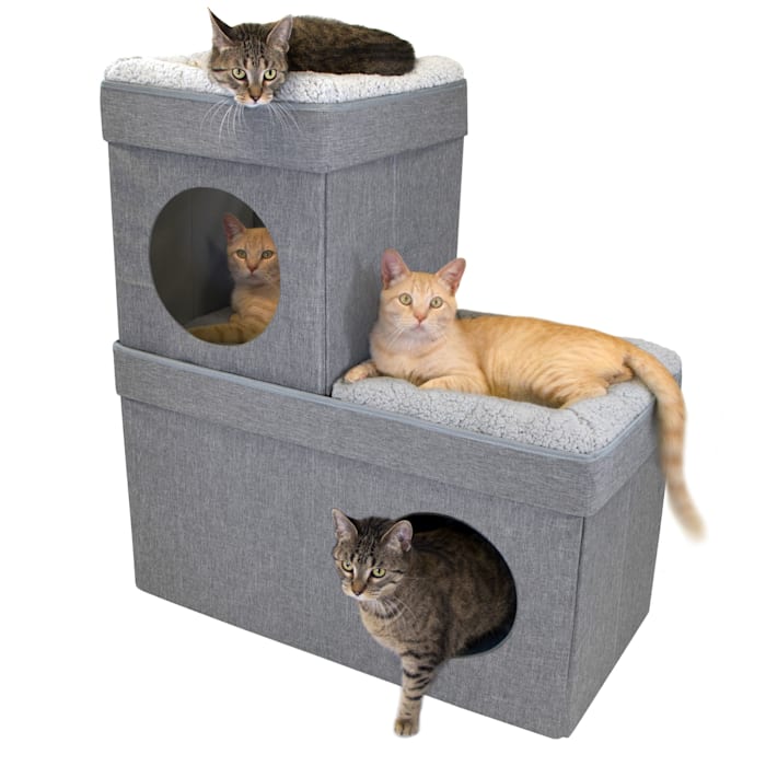 Kitty City Cozy Cave for Cats, 36" H, Grey