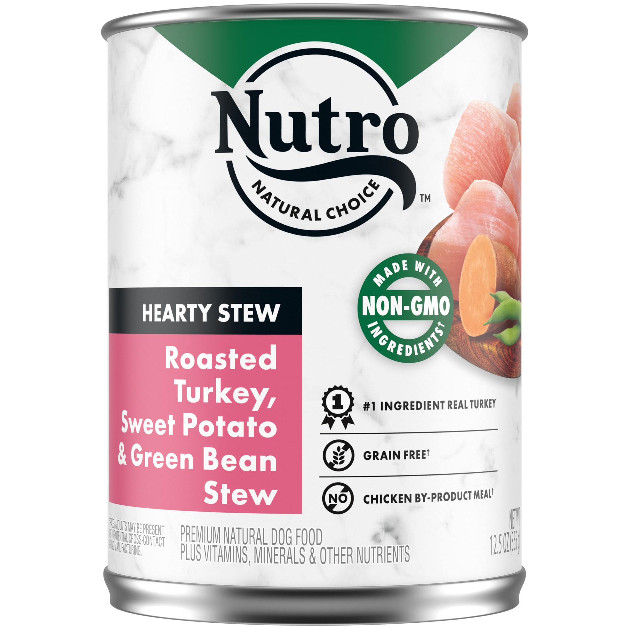 Nutro Cuts in Gravy Roasted Turkey, Sweet Potato & Green Bean Hearty Stew Adult Canned Wet Dog Food, 12.5 oz., Case of 12, 12 X 12.5 OZ