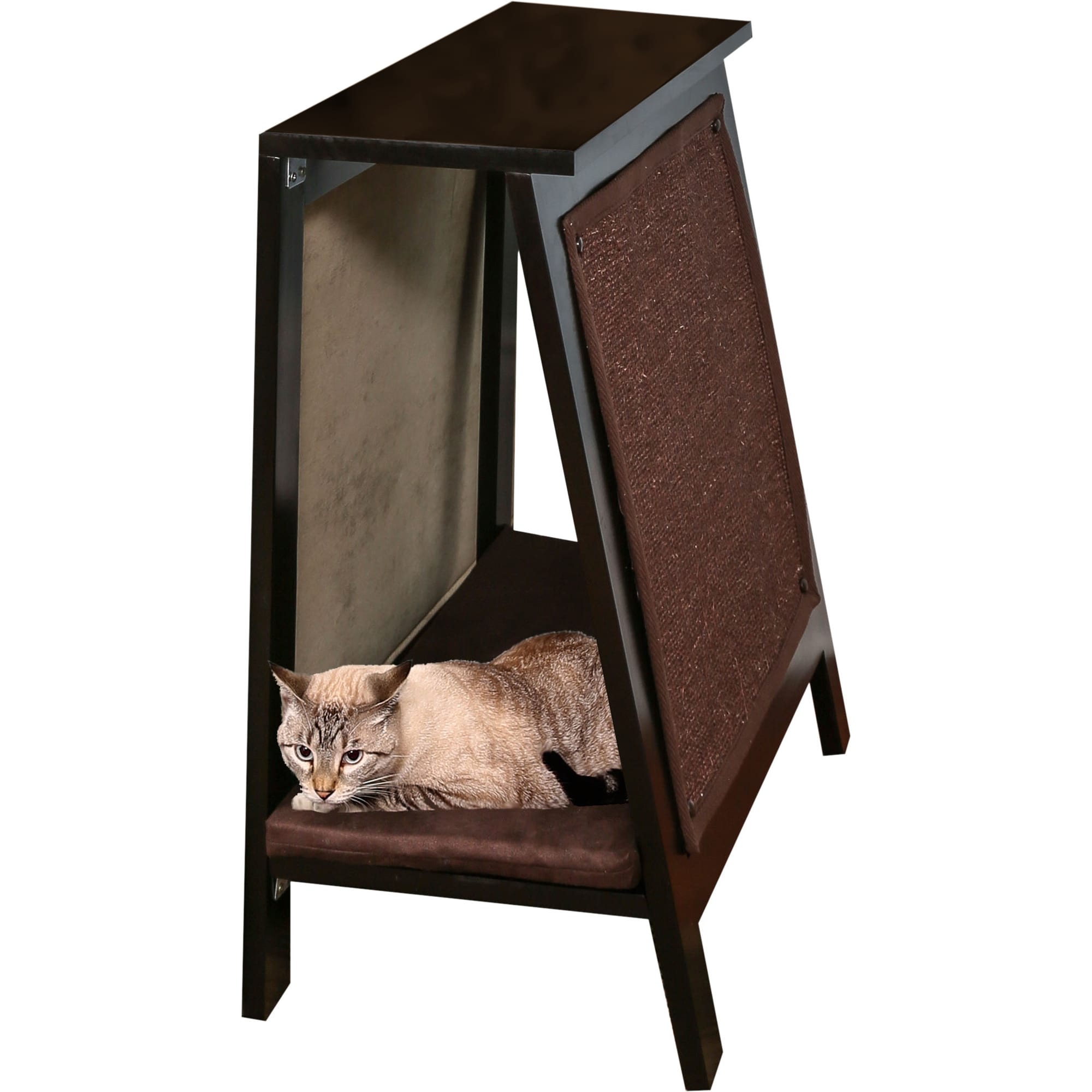 The Refined Feline Ain Frame Cat Bed In Espresso