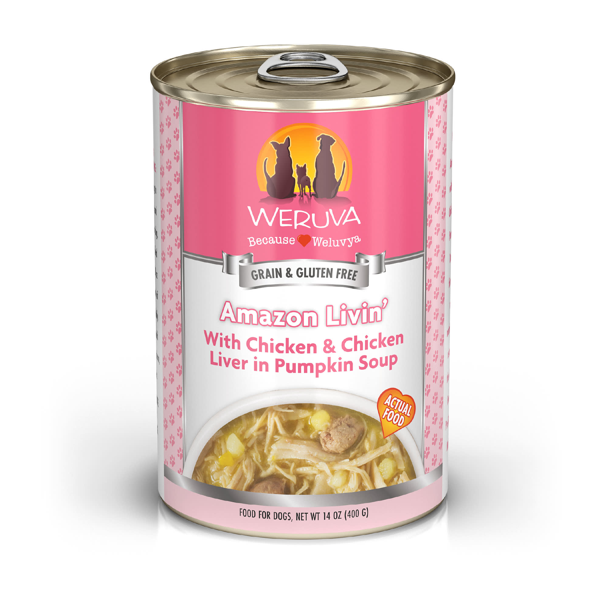 Weruva Classics Amazon Liver with Chicken & Chicken Liver in Pumpkin Soup Wet Dog Food, 14 oz., Case of 12, 12 X 14 OZ