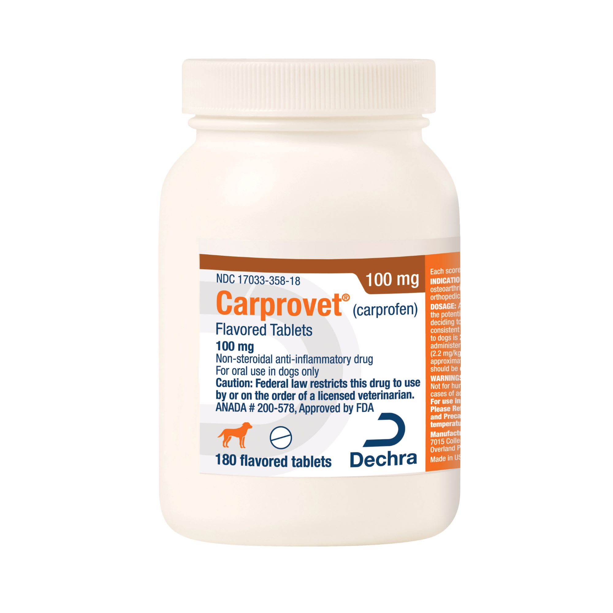 Carprovet Flavor Tablets 100 mg, 180 Count, 180 CT