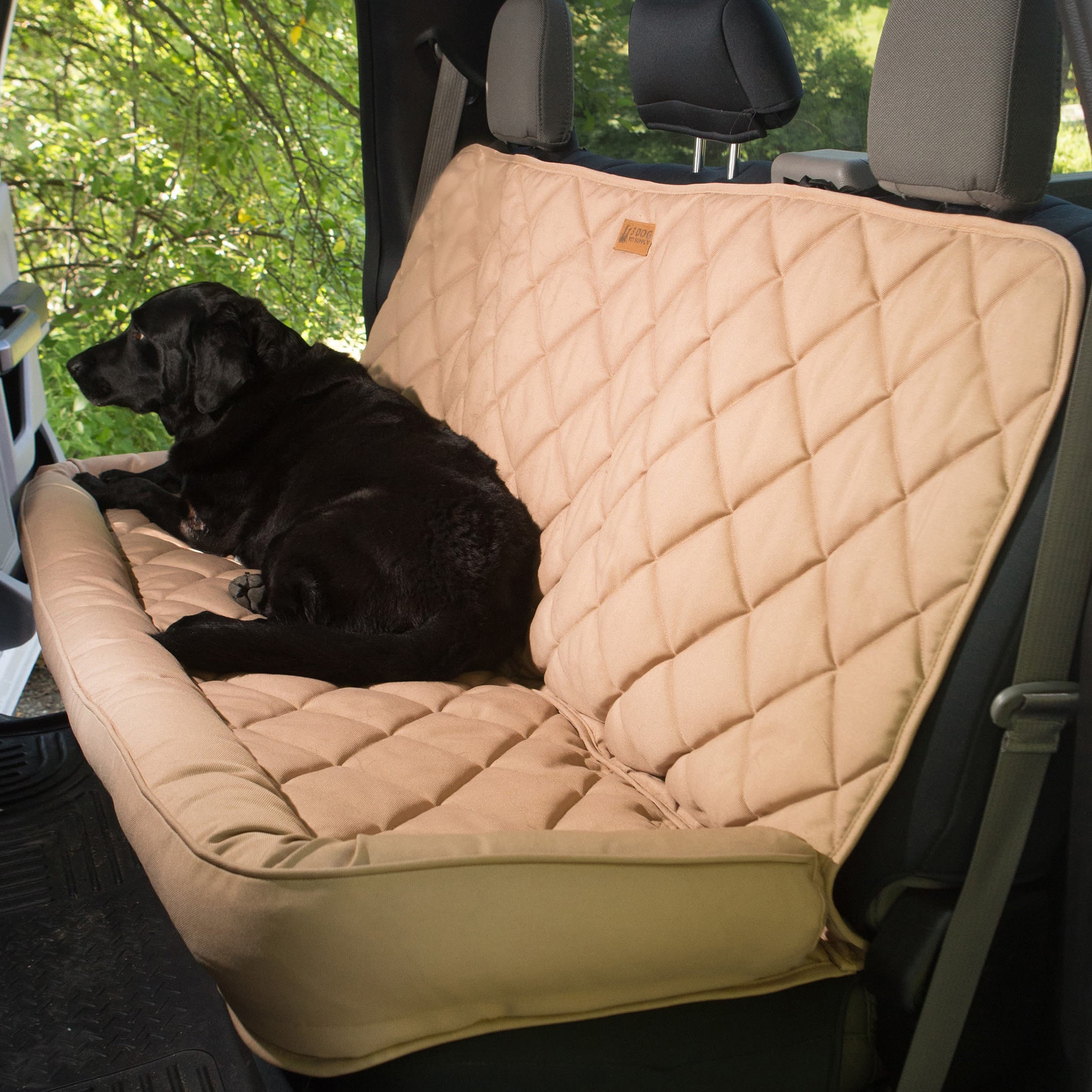 3 Dog Pet Supply Crew Cab Dog Seat Protector with Bolster