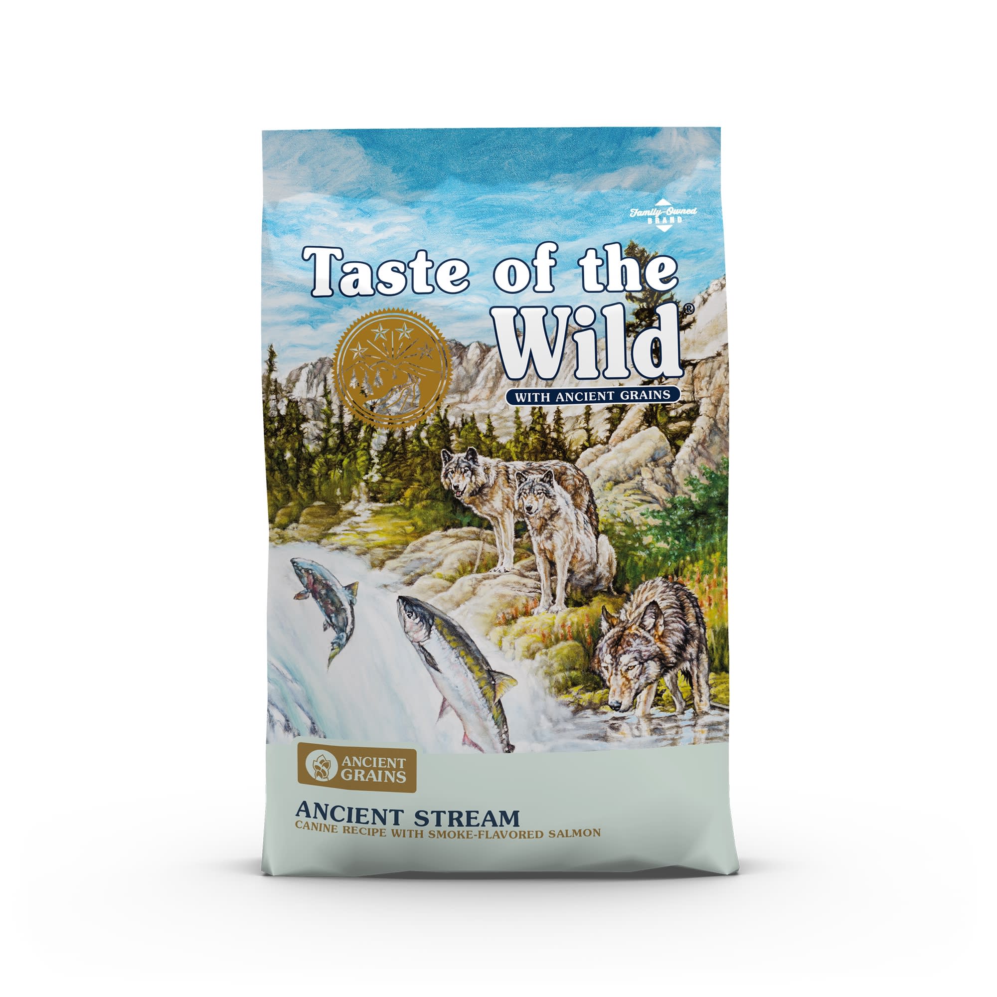 Taste of the Wild Ancient Stream Canine Recipe with Smoke-Flavored Salmon and Ancient Grains Dry Dog Food, 14 lbs.