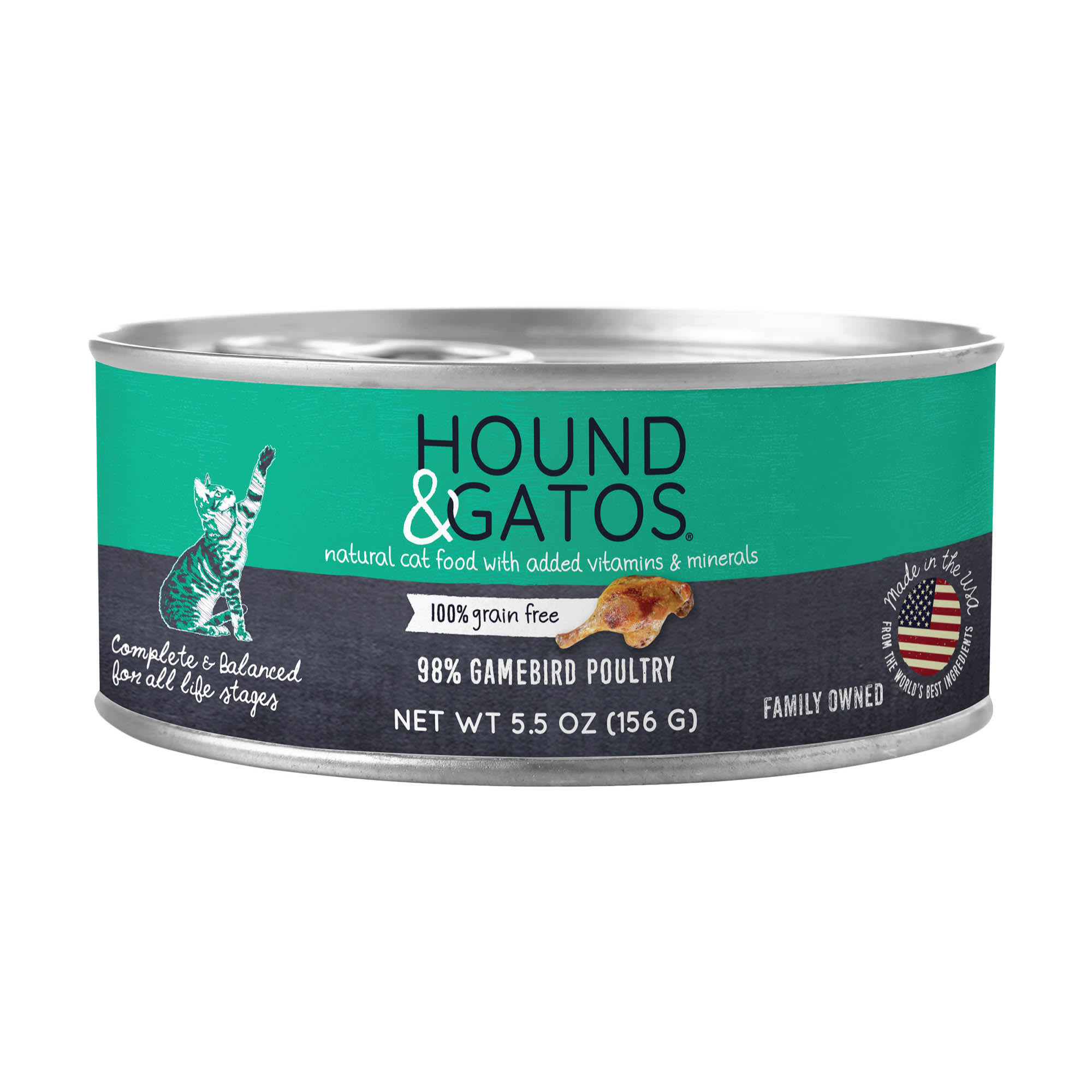 Hound & Gatos Grain Free, Gamebird Poultry Wet Cat Food
