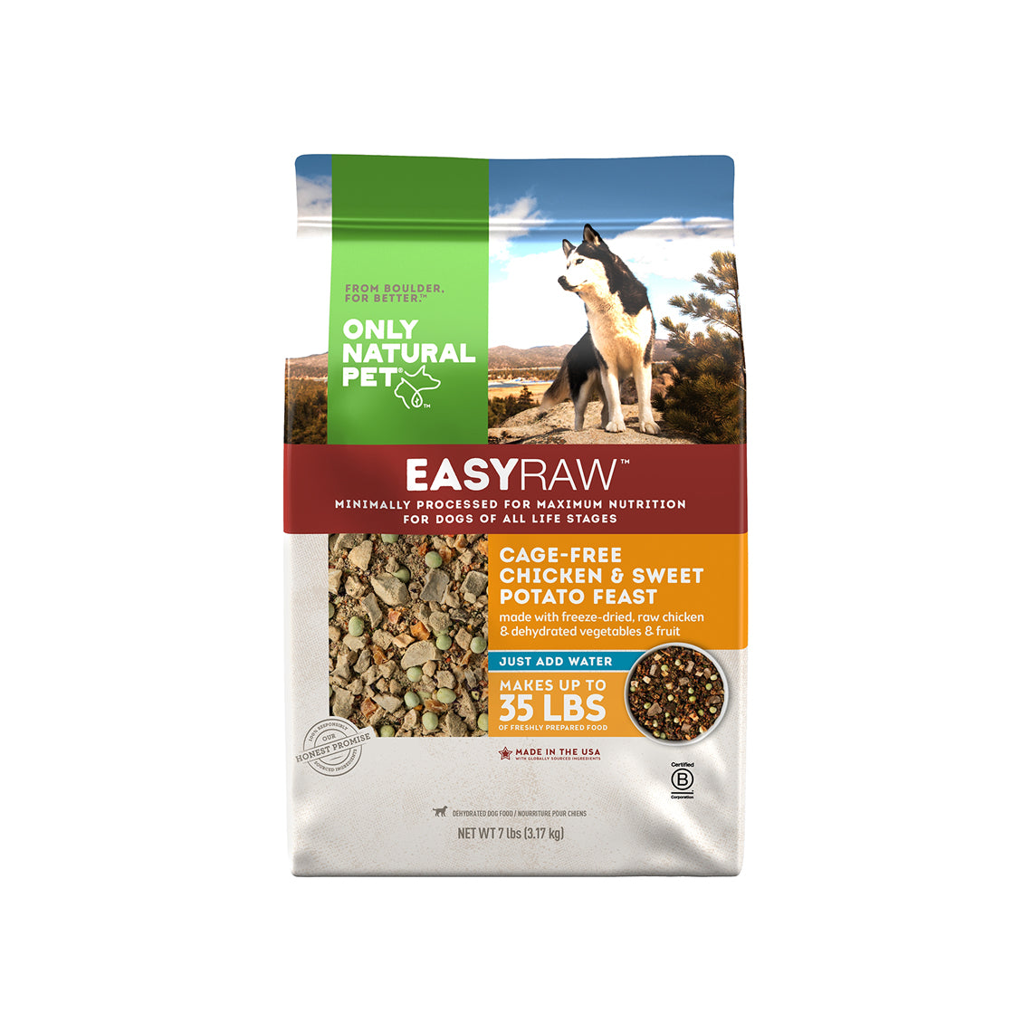 Only Natural Pet EasyRaw Cage-Free Chicken & Sweet Potato Feast Dehydrated Dog Food