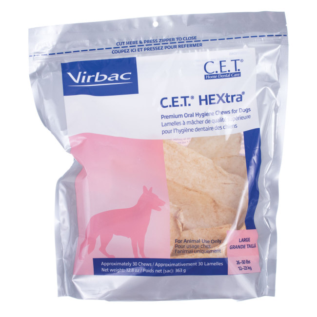 C.E.T. HEXTRA Premium Chews for Dogs Large, 30 ct