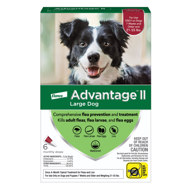 Advantage II for Dogs 21-55 lbs, 6pk